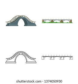 Vector illustration of connection and design icon. Collection of connection and side stock symbol for web.