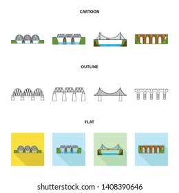 Vector illustration of connection and design icon. Set of connection and side stock symbol for web.