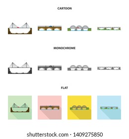 Vector illustration of connection and design icon. Collection of connection and side stock vector illustration.