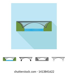 Vector illustration of connection and design icon. Set of connection and side stock vector illustration.