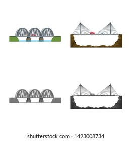Vector illustration of connection and design icon. Collection of connection and side vector icon for stock.