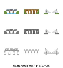Vector illustration of connection and design icon. Collection of connection and side stock vector illustration.