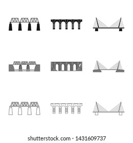 Vector illustration of connection and design icon. Collection of connection and side vector icon for stock.