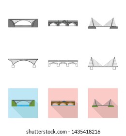 Vector illustration of connection and design icon. Collection of connection and side vector icon for stock.