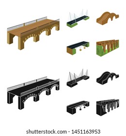 Vector illustration of connection and design icon. Set of connection and side stock vector illustration.