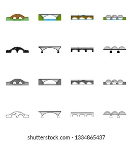 Vector illustration of connection and design logo. Collection of connection and side stock vector illustration.