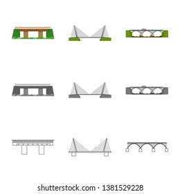 Vector illustration of connection and design logo. Collection of connection and side stock vector illustration.