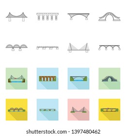 Vector illustration  connection and design logo. Collection  connection and side vector icon for stock.
