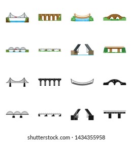 Vector illustration of connection and design logo. Collection of connection and side stock symbol for web.
