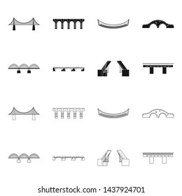 Vector illustration of connection and design logo. Collection of connection and side vector icon for stock.