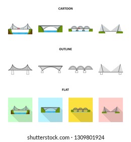 Vector illustration of connection and design sign. Collection of connection and side vector icon for stock.