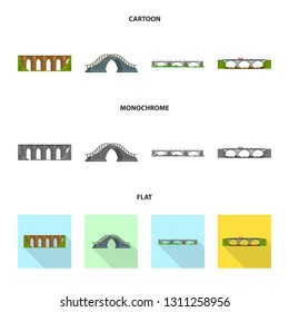 Vector illustration of connection and design sign. Collection of connection and side vector icon for stock.