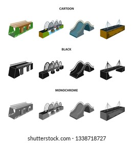 Vector illustration of connection and design sign. Collection of connection and side vector icon for stock.