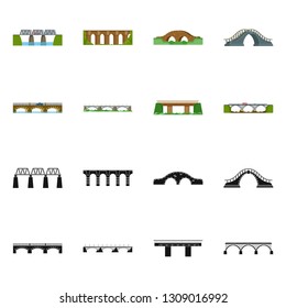 Vector illustration of connection and design symbol. Collection of connection and side vector icon for stock.