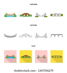 Vector illustration of connection and design symbol. Set of connection and side stock symbol for web.