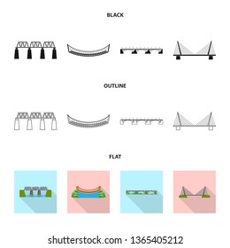 Vector illustration of connection and design symbol. Collection of connection and side stock vector illustration.