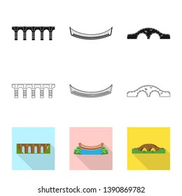 Vector illustration of connection and design symbol. Collection of connection and side stock vector illustration.