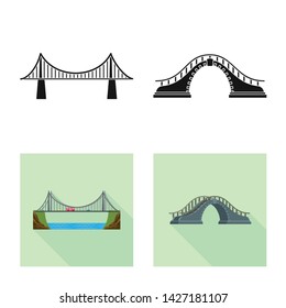 Vector illustration of connection and design symbol. Collection of connection and side vector icon for stock.