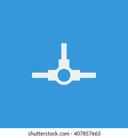 Vector illustration of Connection sign icon on blue background.