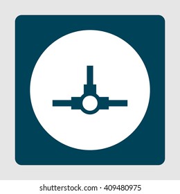 Vector illustration of Connection sign icon on blue background.