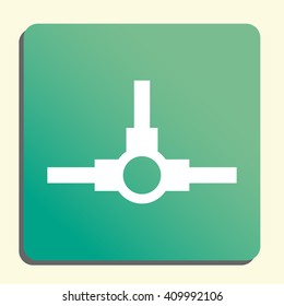 Vector illustration of Connection sign icon on green light background.