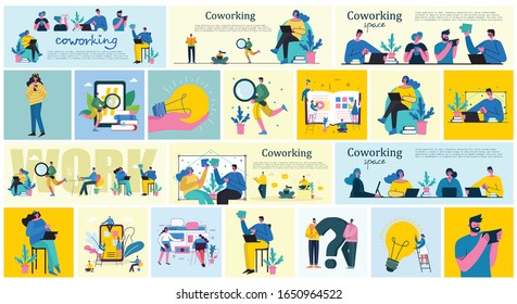 Ilustración vectorial de Conexión, Responsable de equipo, Revisión en línea, Reparto de tiempo, Espacio de trabajo en red, Inicio, Fondos de trabajo de equipo