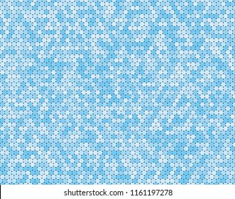 Vector illustration consisting of blue circles tiles. Creative abstract dots pixel, tile, mosaic geometric background, banner. Pattern for your kitchen, bathroom, floor, pool, roof.