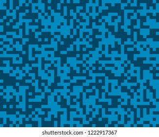 Vector illustration consisting of blue squares tiles. Creative abstract pixel, tile, mosaic geometric background, banner. Pattern for your kitchen, bathroom, floor, pool, roof.