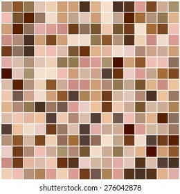 Vector illustration consisting of colorful squares tiles. Creative abstract pixel, tile, mosaic geometric background, banner. Pattern for your kitchen, bathroom, floor, pool, roof.