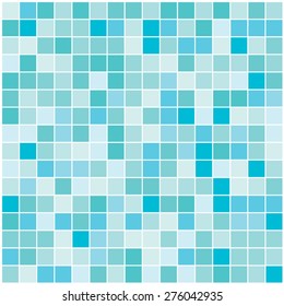 Vector illustration consisting of colorful squares tiles. Creative abstract pixel, tile, mosaic geometric background, banner. Pattern for your kitchen, bathroom, floor, pool, roof.