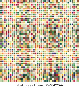 Vector illustration consisting of colorful squares tiles. Creative abstract pixel, tile, mosaic geometric background, banner. Pattern for your kitchen, bathroom, floor, pool, roof.