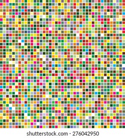 Vector illustration consisting of colorful squares tiles. Creative abstract pixel, tile, mosaic geometric background, banner. Pattern for your kitchen, bathroom, floor, pool, roof.