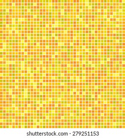 Vector illustration consisting of colorful squares tiles. Creative abstract pixel, tile, mosaic geometric background, banner. Pattern for your kitchen, bathroom, floor, pool, roof.