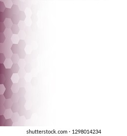 Vector illustration consisting of perspective purple honeycomb tiles. Creative abstract hexagon pixel, tile, mosaic geometric background, banner. Pattern for your kitchen, bathroom, floor, pool.
