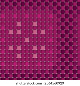 Vector illustration consisting of purple squares tiles. Creative abstract pixel, tile, wall, mosaic geometric background, banner. Pattern for your kitchen, bathroom, floor, pool, roof.