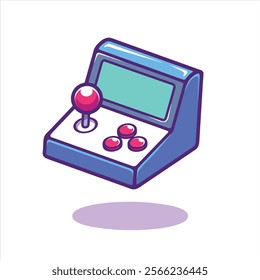 Vector illustration with CONSOLE GAME CONTROLLER. This image is great for stickers or t-shirt designs.