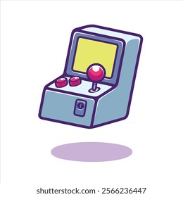 Vector illustration with CONSOLE GAME CONTROLLER. This image is great for stickers or t-shirt designs.