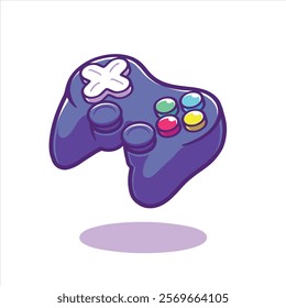 Vector illustration with CONSOLE GAME CONTROLLER. This image is great for stickers or t-shirt designs.