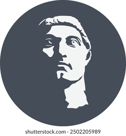 Vector illustration of Constantine the Great. Flat design icon