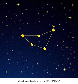 Vector illustration of constellation Capricorn