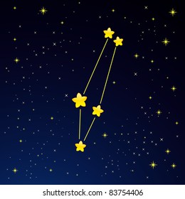 Vector illustration of constellation Chameleon