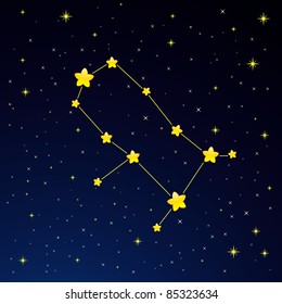 Vector illustration of constellation Gemini
