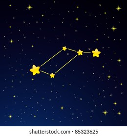 Vector illustration of constellation Lyra