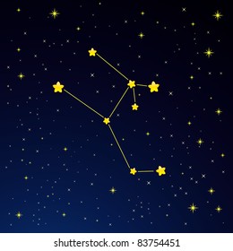 Vector illustration of constellation Pegasus