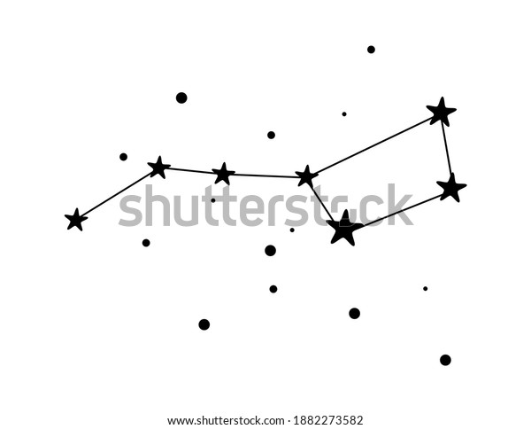 Vector Illustration Constellation Ursa Major Icon Stock Vektor