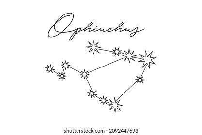 vector illustration of a constellation zodiac Ophiucus