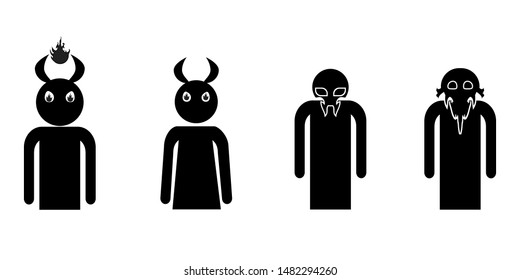 Vector illustration of consternation and horror logo. Set of consternation and hell icon
