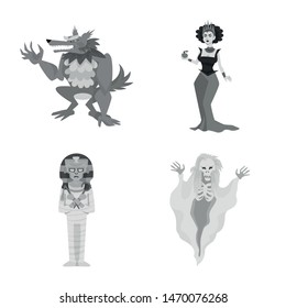 Vector illustration of consternation and horror sign. Collection of consternation and hell stock vector illustration.