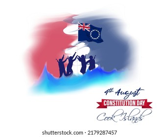vector illustration for constitution day of cook island 