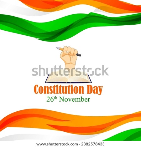 Vector illustration of Constitution Day of India social media feed template written hindi text means Constitution day 